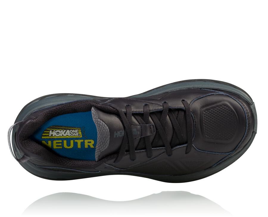 Tenis Hoka One One Masculino Pretas - Bondi Couro - 238-EDMVPK